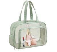 Découvrez une expérience de voyage bien rangée avec un sac de voyage clair pour les articles de toilette et un sac de voyage clair pour les indigènes de maquillage transparent avec une fermeture à gli