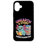 Découvrez Une Histoire | Axolotl Bookworm, Lecture Estivale 2026 Coque pour iPhone 16 Plus