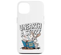 Découvrez Une Histoire : Bunny Rabbit Reading Coque pour iPhone 13