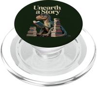 Découvrez Une Histoire : Un Dinosaure lisant Un Livre de bibliothèque PopSockets PopGrip pour MagSafe