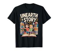 Découvrez Une Histoire : Un garçon et Une Fille dans Une bibliothèque T-Shirt