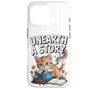 Découvrez Une Histoire ; Un Mignon Chaton lit Un Livre Coque pour iPhone 16 Pro