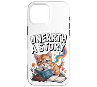 Découvrez Une Histoire ; Un Mignon Chaton lit Un Livre Coque pour iPhone 16 Pro Max