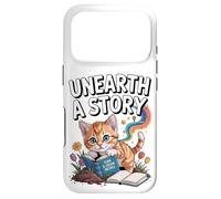 Découvrez Une Histoire ; Un Mignon Chaton lit Un Livre Coque pour iPhone 17 Pro