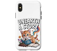 Découvrez Une Histoire ; Un Mignon Chaton lit Un Livre Coque pour iPhone X/XS