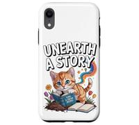 Découvrez Une Histoire ; Un Mignon Chaton lit Un Livre Coque pour iPhone XR