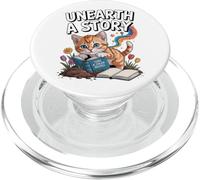 Découvrez Une Histoire ; Un Mignon Chaton lit Un Livre PopSockets PopGrip pour MagSafe