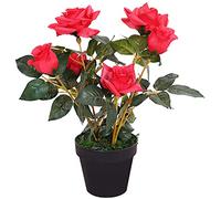 Decovego Rose Rosier Plante Artificielle Artificiel avec Floraisons Sélection, Sélection Plante d'rose:Rose modèle 1