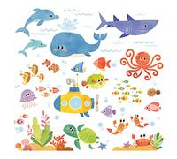 DECOWALL DS-8009 Aventure en Mer (Petit) Autocollants Muraux Mural Stickers Chambre Enfants Garderie Salon wall adhsif maison dcalcomanies