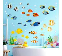 DECOWALL DS-8035 Poisson De Récif De Corail(Petit) Autocollants Muraux Mural Stickers Chambre Enfants Garderie Salon wall adhsif maison dcalcomanies