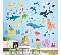 DECOWALL DW-2014 Stickers muraux amovibles Motif sous la mer