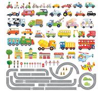 DECOWALL SG3-1404P1405 Transport Routier Voitures Véhicules Tatouage Mural Stickers Muraux Stickers Muraux Décoration Murale pour Salon Chambre Chambre d'enfant