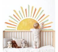 DECOWALL Sticker mural Boho Soleil avec verset biblique Ésaïe 60:1 pour chambre d'enfant et chambre de bébé, grande décoration murale (SG2-2523)