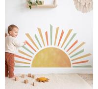 DECOWALL Sticker Mural Soleil Boho Verset Biblique (SG2-2523) | Autocollant amovible et repositionnable; soleil bohème avec verset biblique pour une déco murale douce et inspirante