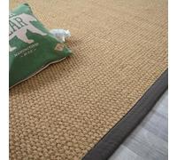 Decoweb Tapis Coco - Delhi Panama - Ganse Coton Anthracite - 200 x 290 cm