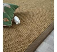 Decoweb Tapis Coco - Delhi Panama - Ganse Coton Marron - 120 x 170 cm