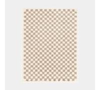Decoweb Tapis Damier à Poils Longs - Colorama - Beige rétro - 80 x 150 cm