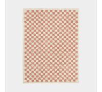 Decoweb Tapis Damier à Poils Longs - Colorama - Rose Vintage - 120 x 170 cm