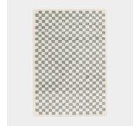 Decoweb Tapis Damier à Poils Longs - Colorama - Vert d'eau - 160 x 230 cm
