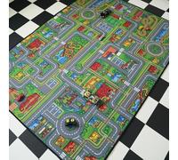 Decoweb Tapis de Jeu Enfant - Circuit de Voiture - Ville - 120 x 170 cm
