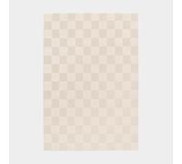 Decoweb Tapis intérieur et extérieur Motif Damier - Petit Marius - Crème - 120 x 170 cm