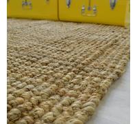 Decoweb Tapis Naturel Bohème en Jute - 160 x 220 cm