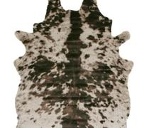 Decoweb Tapis Peau de bête - Imitation Vache Normande - Brun et Blanc - 150 x 210 cm