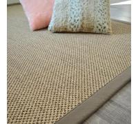Decoweb Tapis sisal - Kidara orge - Ganse Taupe - 200 x 200 cm
