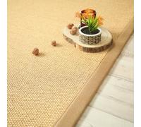Decoweb Tapis Sisal - Tulum Miel - Ganse Lin Camel - 80 x 150 cm