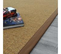 Decoweb Tapis sisal Yucatan chaume - Ganse Brune - 140 x 200 cm