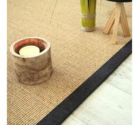 Decoweb Tapis sisal Yucatan chaume - Ganse Chenille Brun chiné - 160 x 230 cm