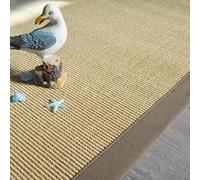 Decoweb Tapis sisal Yucatan Sable - Ganse Taupe - 160 x 230 cm