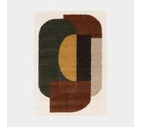 Decoweb Tapis Style berbère - Terre ancestrale - Vert Kaki, Terracotta - 200 x 290 cm