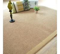 Decoweb Tapis tissé Plat - Lombok Naturel - Ganse Coton Beige - 200 x 290 cm