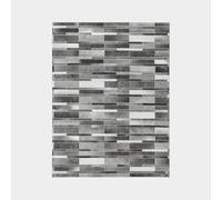 Decoweb Tapis Toucher Soft - Imprimé Peau de Vache - Parement Gris - 60 x 90 cm