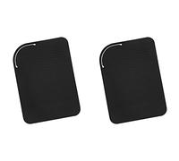 Decqerbe 2X Tapis de Voyage Résistant à La Chaleur En Silicone Noir, Coussin Anti-Chaleur pour Lisseurs, Fers à Friser, Fers Plats et Autres Outils de Coiffage à Chaud