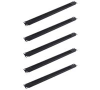 Decqerbe 5 PièCes 1U 19 Pouces Rack Mount Plaque D'Obturation en Rack Blanc Brosse RéSeau Panneau Serveur Armoire Gestion des Câbles
