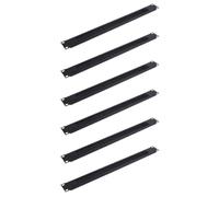 Decqerbe Lot de 6 panneaux aveugles 1 U19 - Montage en rack - Réseau vide - Pinceaux - Panneau de commande - Armoire de serveur - Gestion des câbles