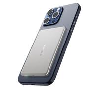 decqle “Air” Batterie Externe Magnétique sans Fil Ultra Mince 5000mAh, Compatible avec MagSafe, Coque Rechargeable Batterie Externe, Uniquement pour Les Séries iPhone 17/16/15/14/13/12 (Argenté)