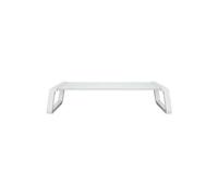 Trust Monta Support de Moniteur, Support Écran PC en Verre Trempé 41 x 22 x 10 cm, Réhausseur d'Écran Bureau Ergonomique, Organisateur de Table pour Ordinateur Portable, Mac, Travail - Blanc