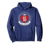 Décret Royal de la Reine des cœurs avec Leurs têtes Sweat à Capuche, Unisexe pour Adultes, Bleu Marine, XXL