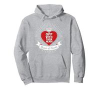 Décret Royal de la Reine des cœurs avec Leurs têtes Sweat à Capuche, Unisexe pour Adultes, Gris Chiné, XL