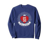 Décret Royal de la Reine des cœurs avec Leurs têtes Sweatshirt, Unisexe pour Adultes, Bleu Marine, L