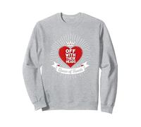 Décret Royal de la Reine des cœurs avec Leurs têtes Sweatshirt, Unisexe pour Adultes, Gris Chiné, L