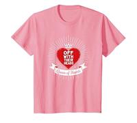 Décret Royal de la Reine des cœurs avec Leurs têtes T-Shirt, Enfant, Rose, 10 Ans