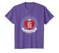 Décret Royal de la Reine des cœurs avec Leurs têtes T-Shirt, Enfant, Violet chiné, 4 Ans