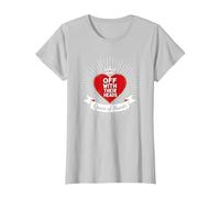Décret Royal de la Reine des cœurs avec Leurs têtes T-Shirt, Femme, Argent, XXL