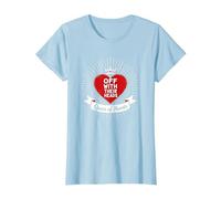 Décret Royal de la Reine des cœurs avec Leurs têtes T-Shirt, Femme, Bleu Céleste, XL