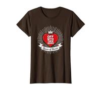 Décret Royal de la Reine des cœurs avec Leurs têtes T-Shirt, Femme, Marron, XL