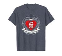 Décret Royal de la Reine des cœurs avec Leurs têtes T-Shirt, Homme, Bleu Chiné, 5XL